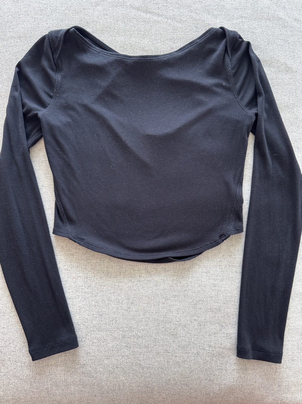 lululemon athletica Black Long-Sleeve Twist Tie Back Top
